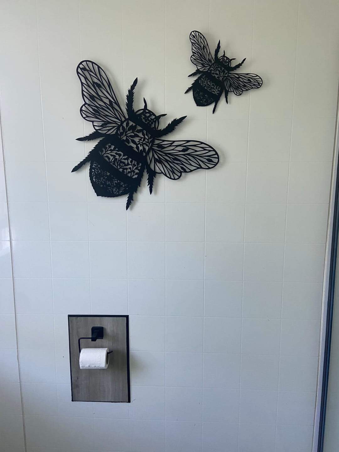 Customer photo review of Floral Bee Wall Art