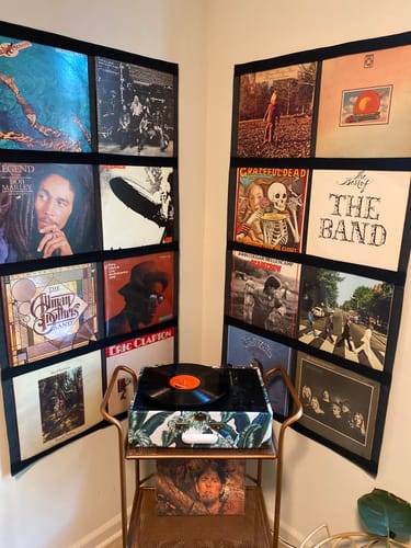 Customer photo review of 12" Vinyl Record Display Frame - LP Wall Storage