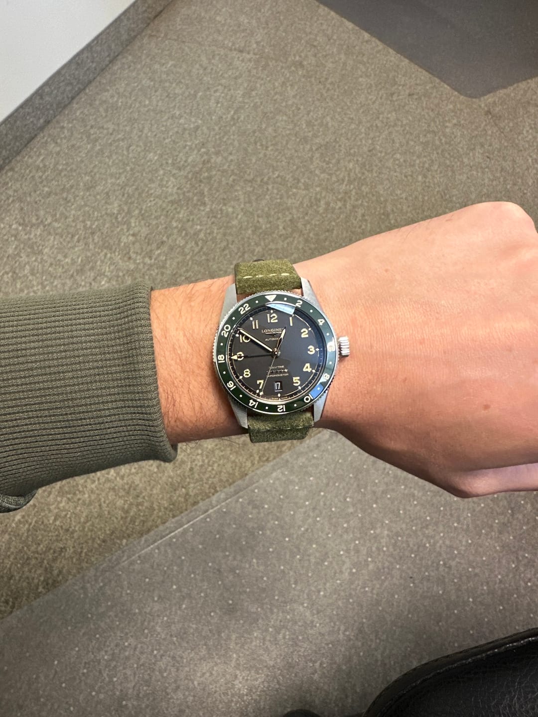Customer photo review of Reseda Green Suede