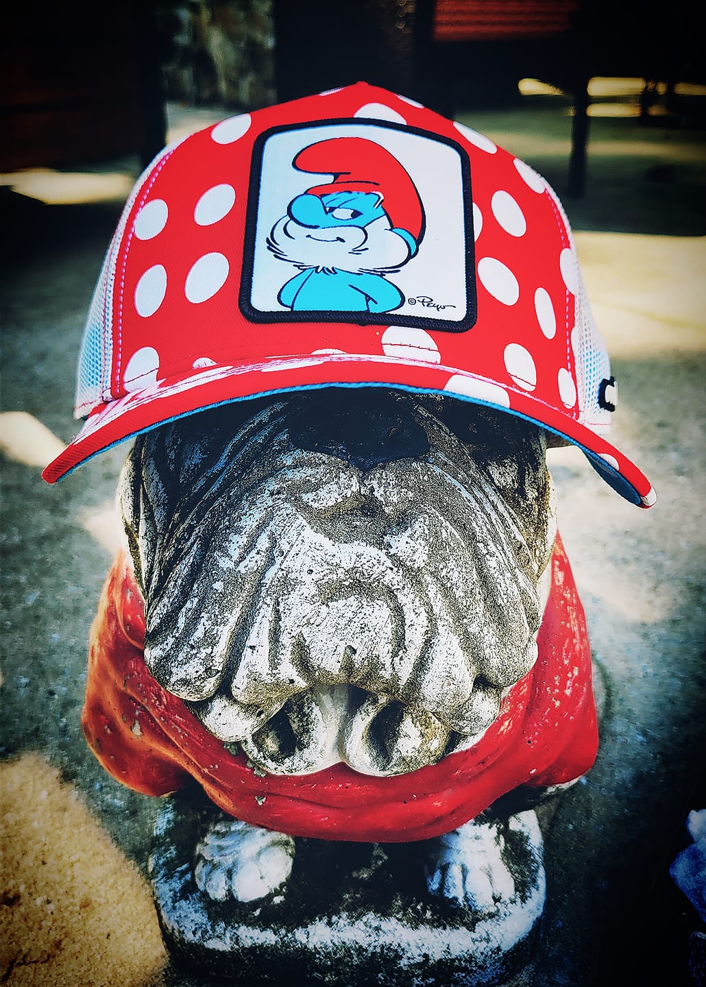 Customer photo review of OVERLORD X Smurfs: Papa Smurf LE Trucker Cap