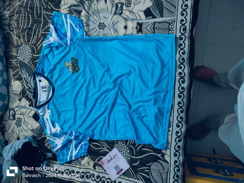 Customer photo review of Name Personalised Unisex Jersys