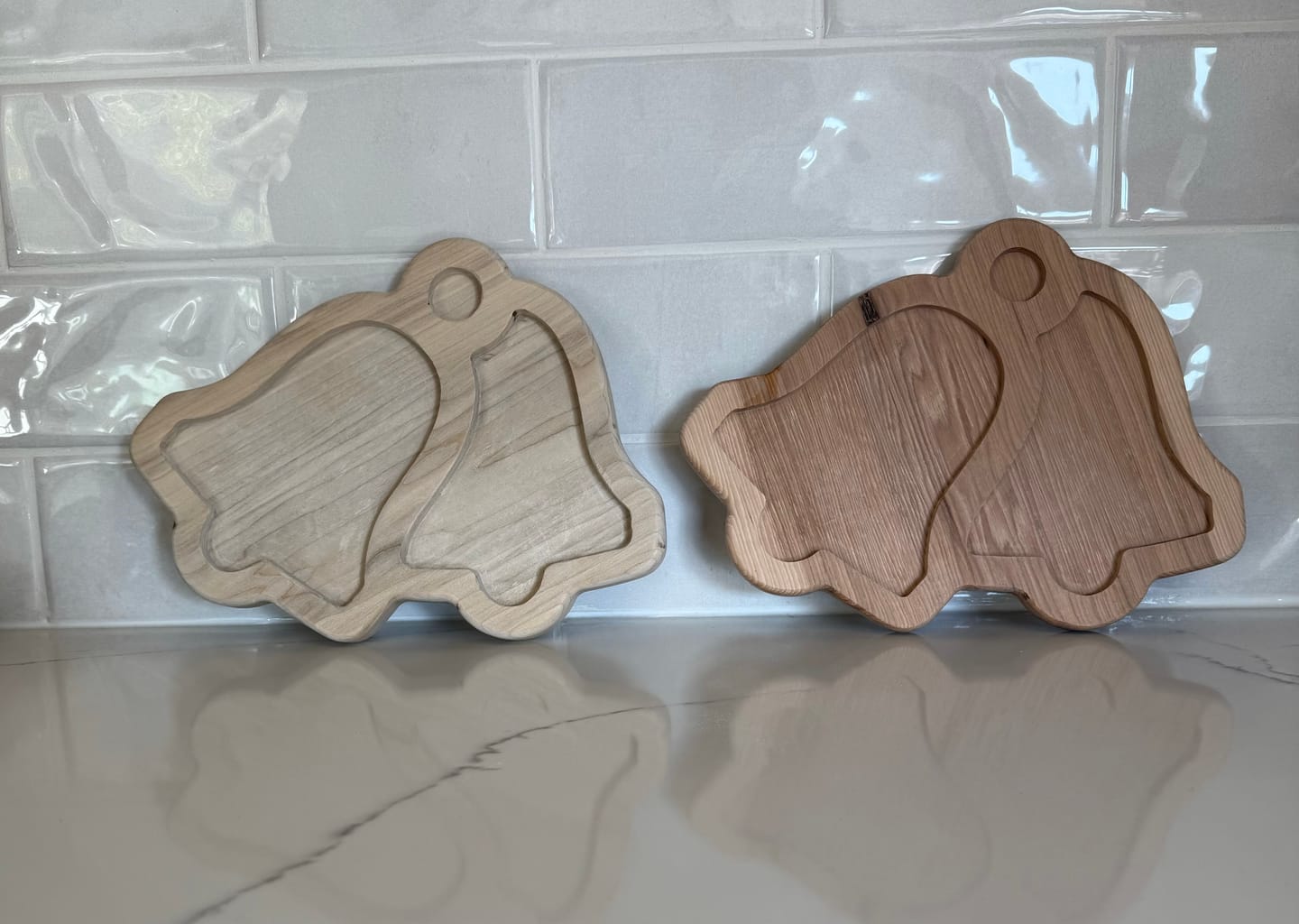 Customer photo review of 10.3x9.8" Christmas Bells Tray 1 Acrylic Router Template [Limited Edition]