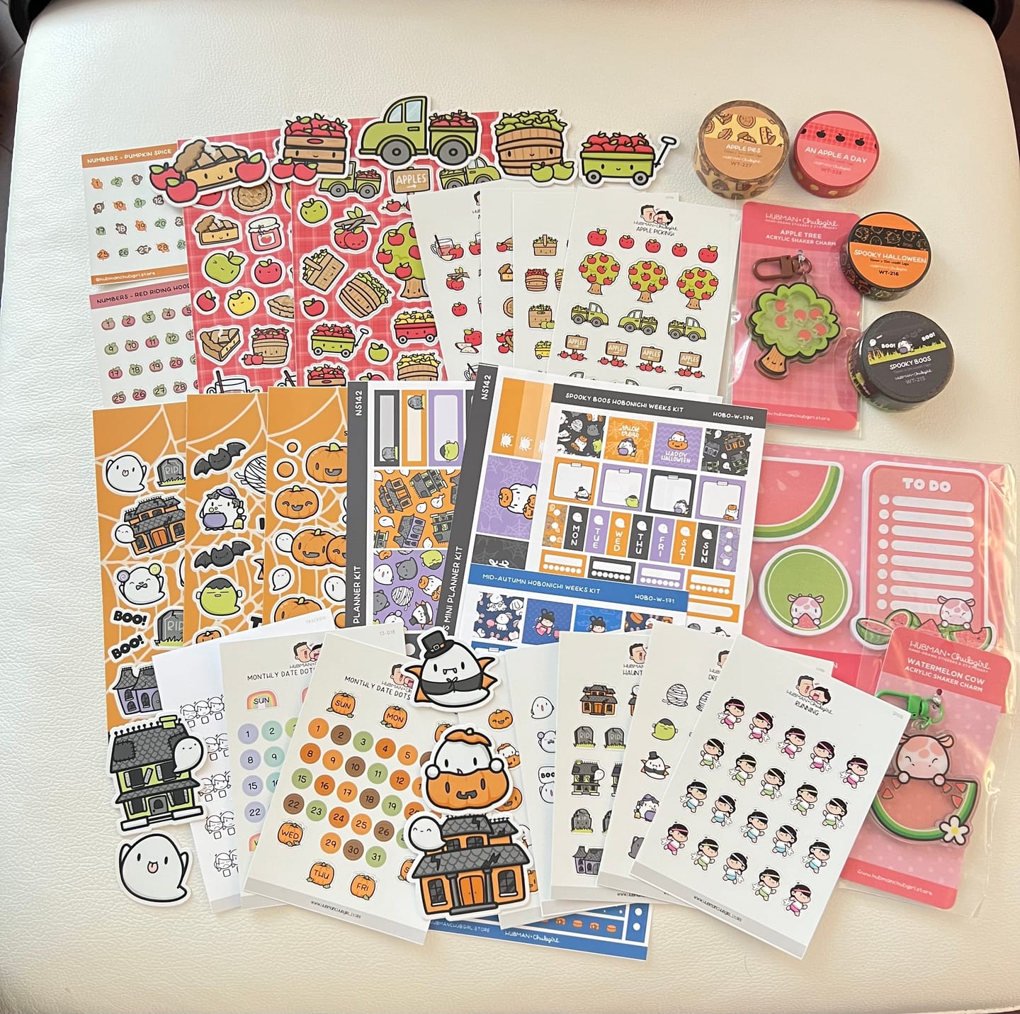 Customer photo review of Monthly Date Dots - Rainbow Unicorn Planner Stickers