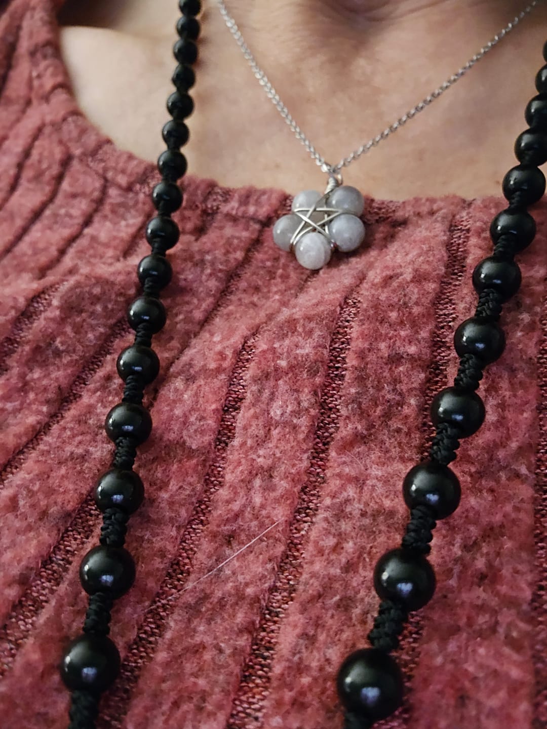 Customer photo review of Crystal Pentagram Necklace – Your Shield in Unsteady Times