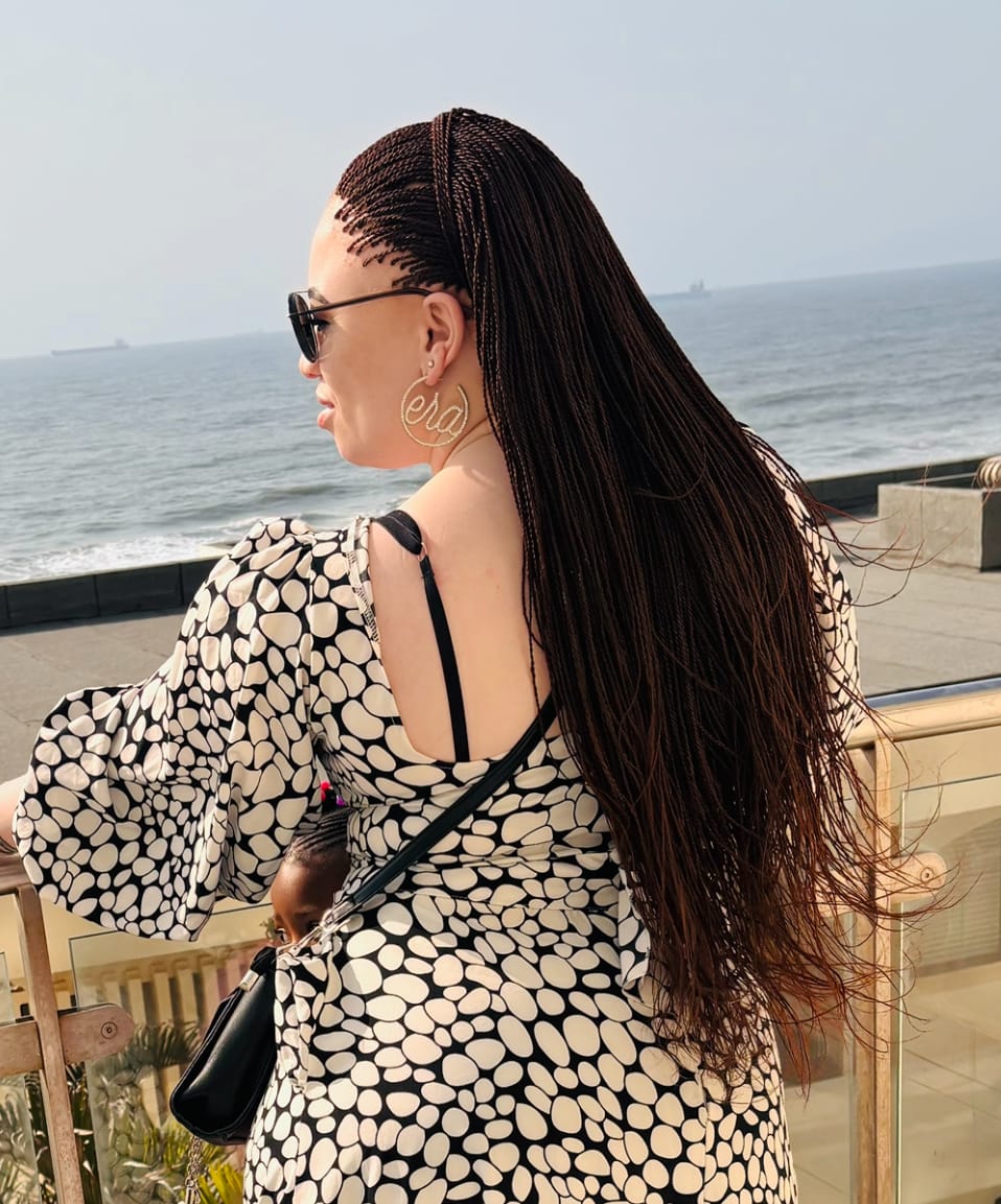 Customer photo review of Silver Luxe Logo Hoops