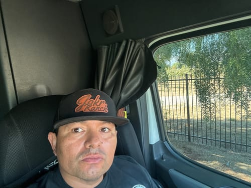 Customer photo review of Flat Bill Seven-Panel Leather Patch Hat - Richardson 168