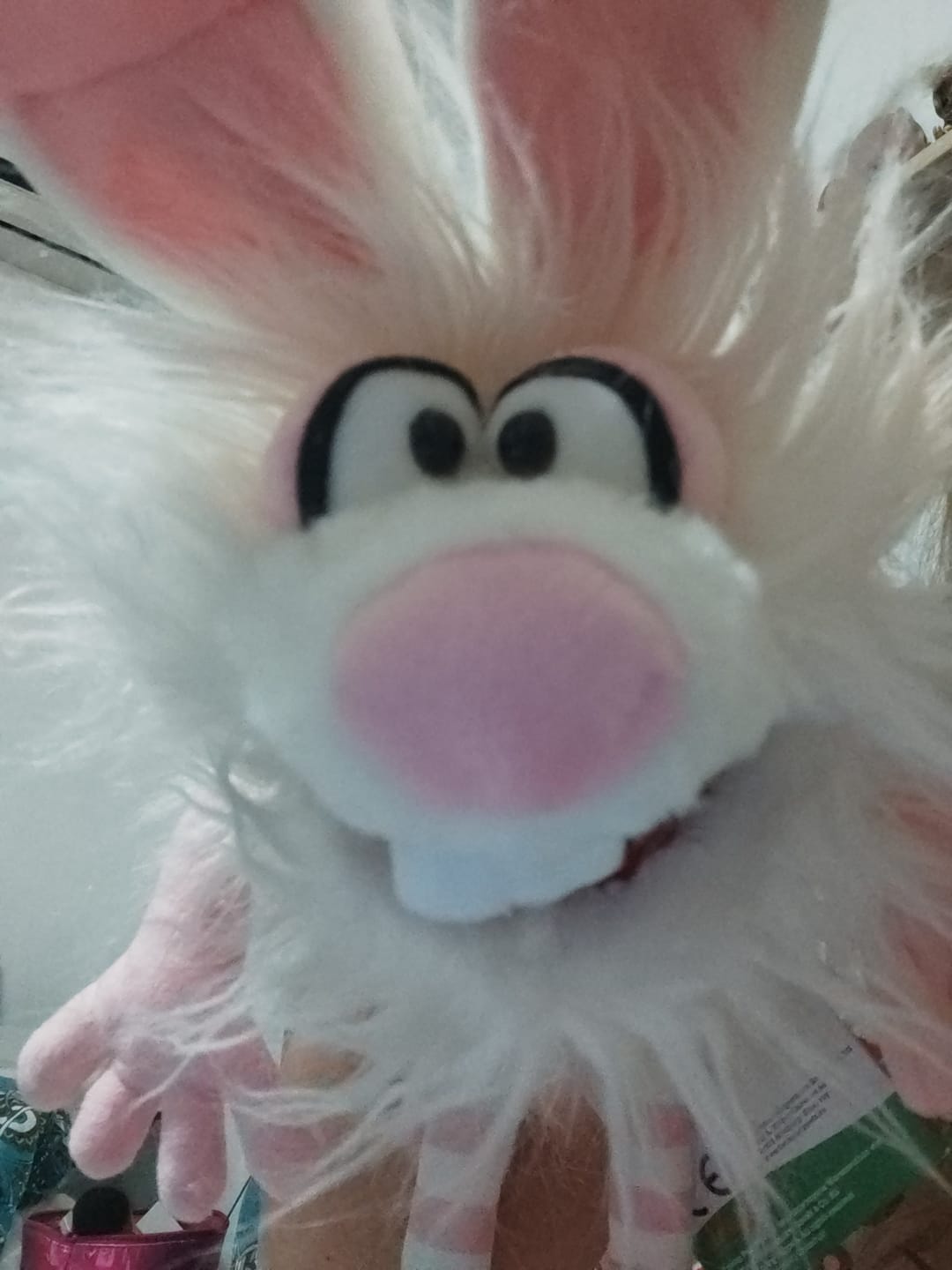Customer photo review of Lapin Blanc Marionnette