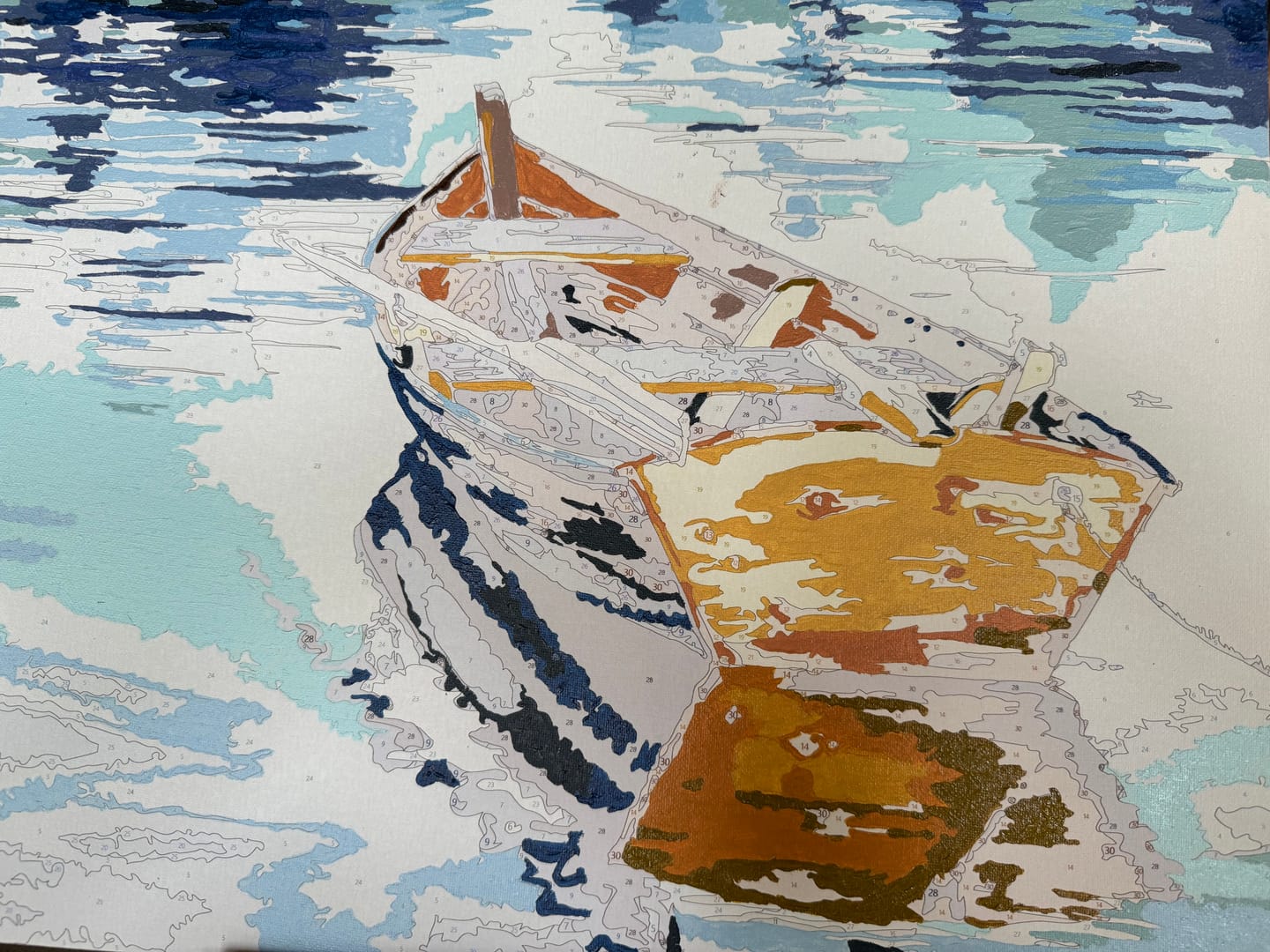 Customer photo review of Tranquil Sailing - Paint by Numbers