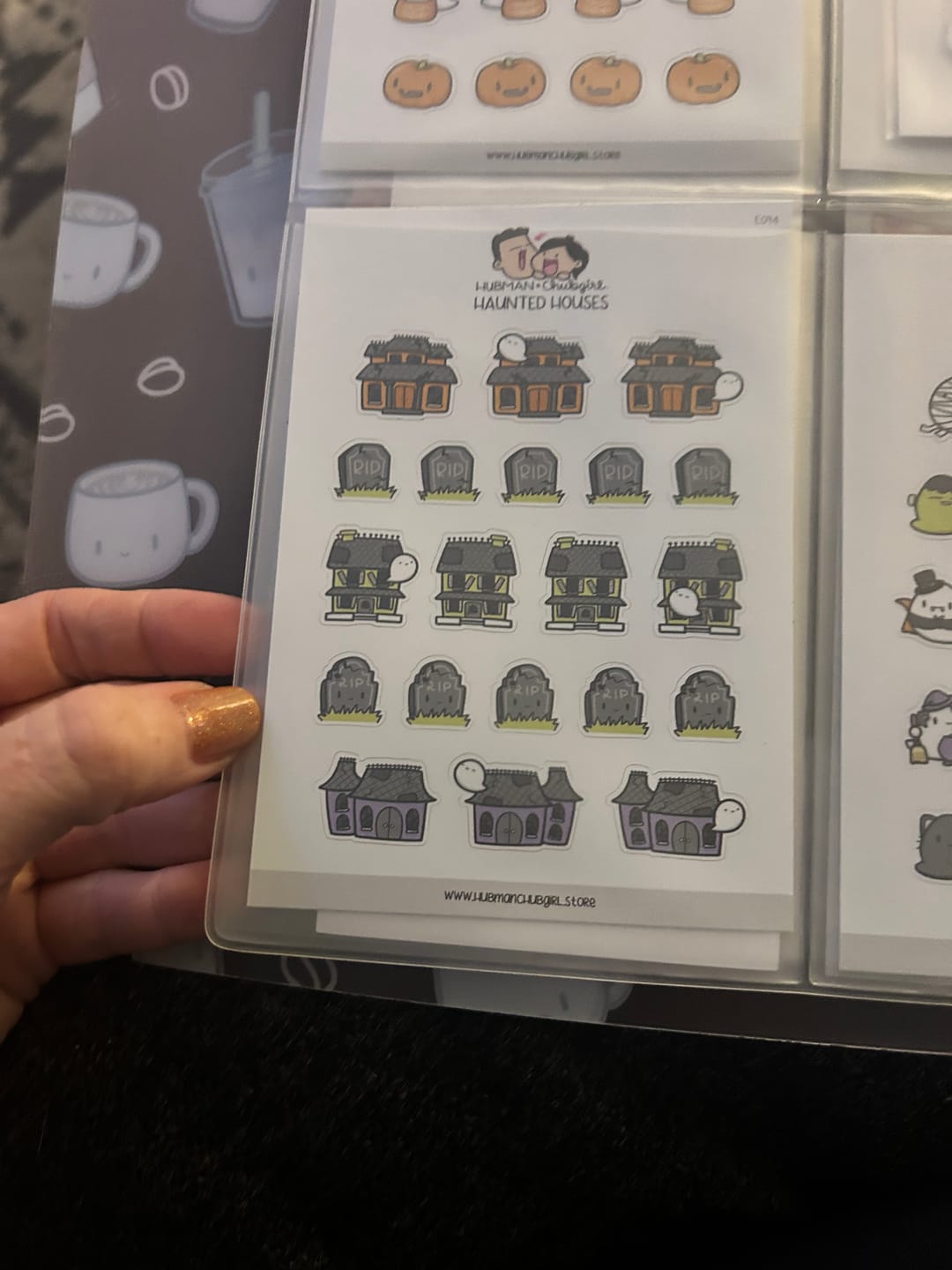 Customer photo review of Haunted Houses Planner Stickers