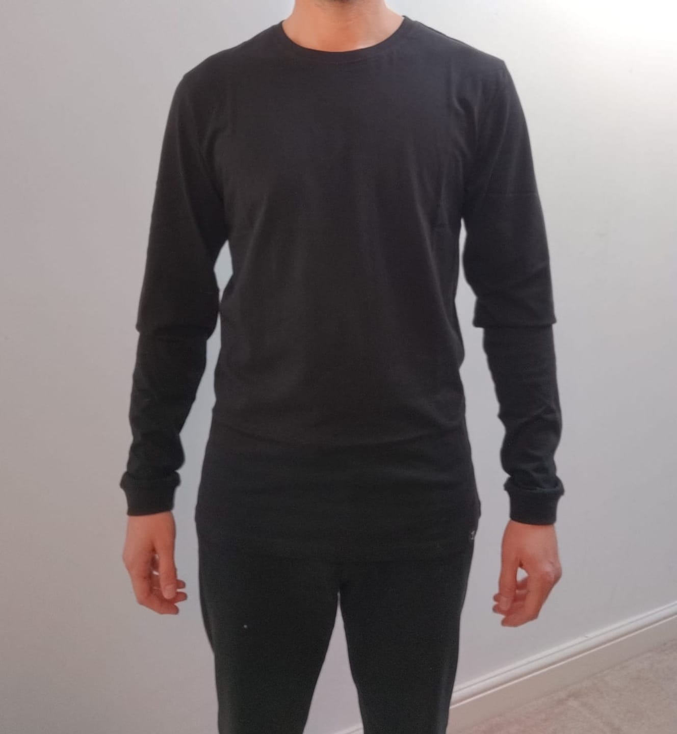Customer photo review of Organic Tall Long Sleeve T-Shirt (Black)