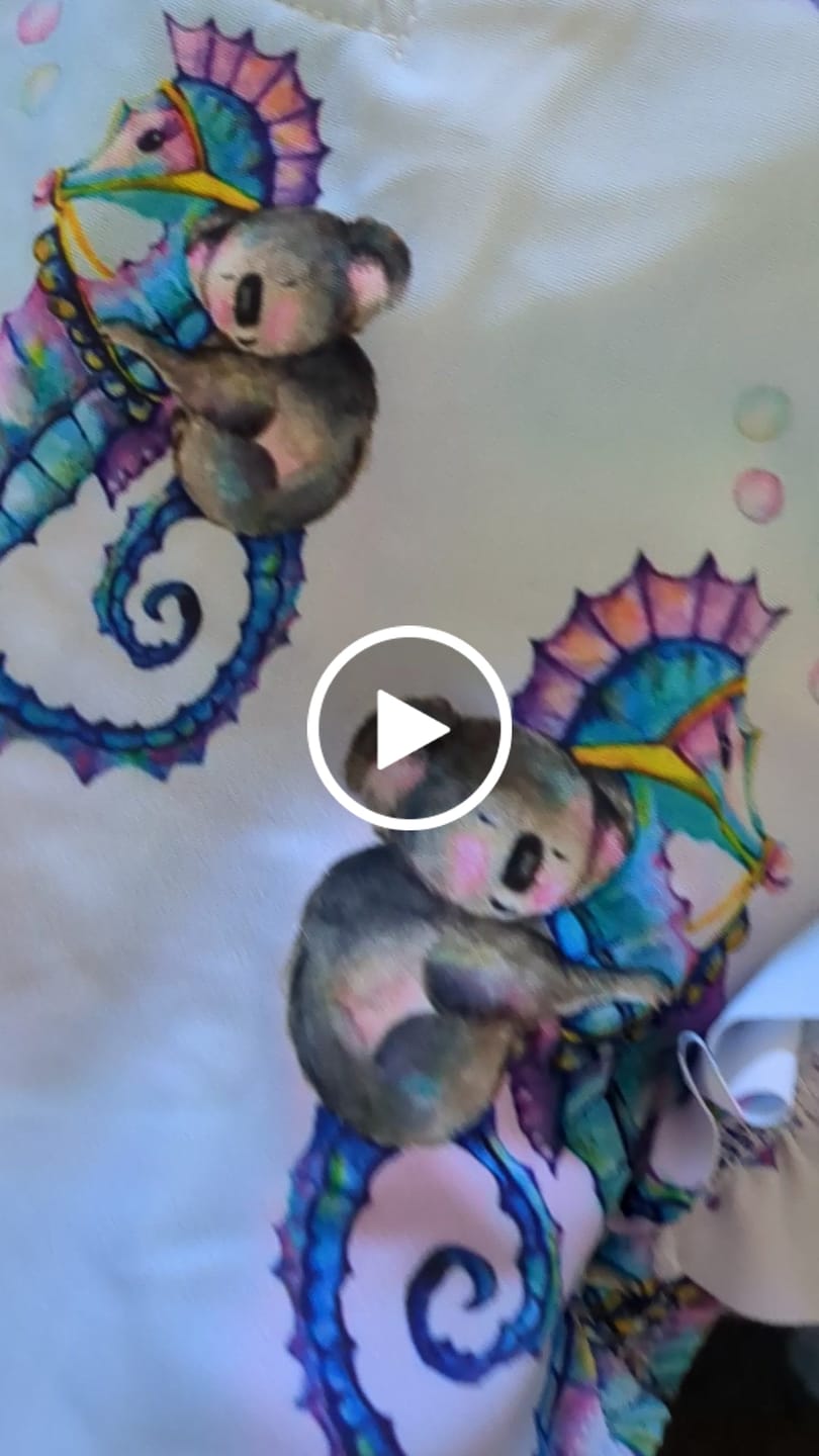Customer video review of PREORDER Seahorse Koala Girls Long Sleeve Back Zip Swimmers (Ships w/c 15th April)