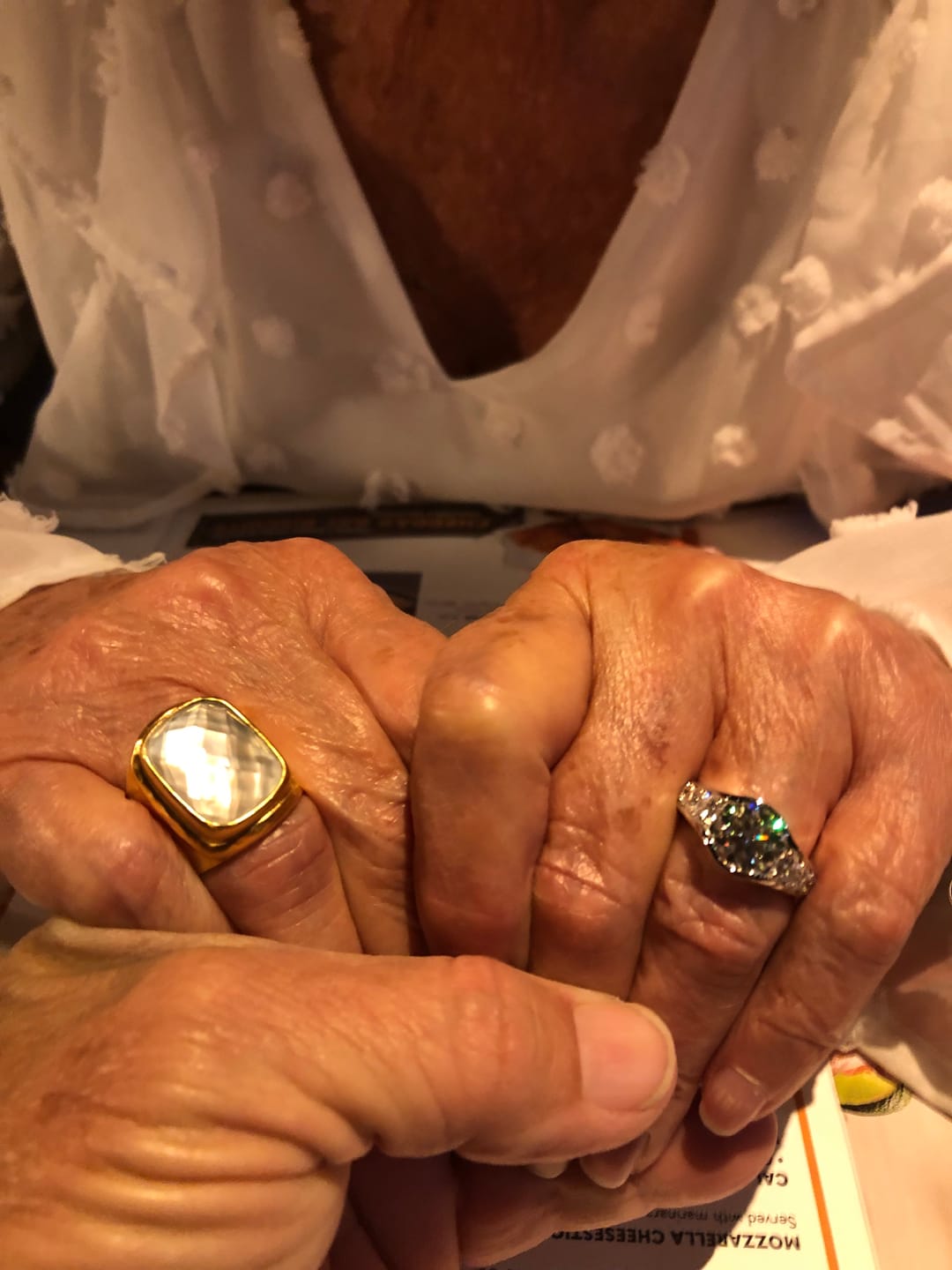 Customer photo review of Channel Set Moissanite Half Eternity Wedding Band Ring In Sterling Silver