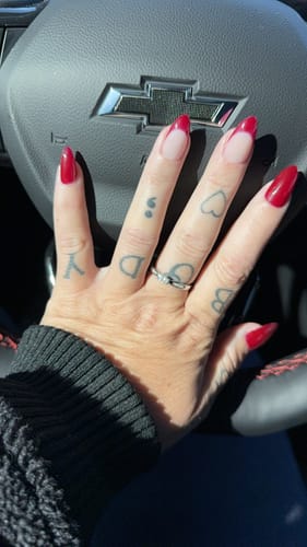 Customer photo review of Silver Zircon Ring with Cremation Ashes