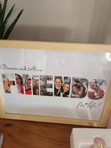 Customer photo review of Friends Letters - Personalised Poster