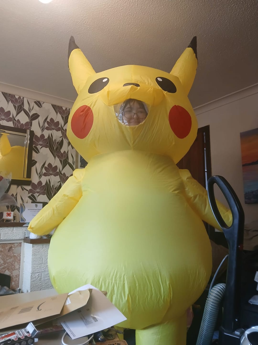 Customer photo review of Inflatable Pikachu Costume