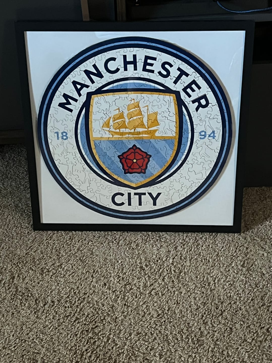 Customer photo review of Manchester City FC® Logo - Wooden Puzzle