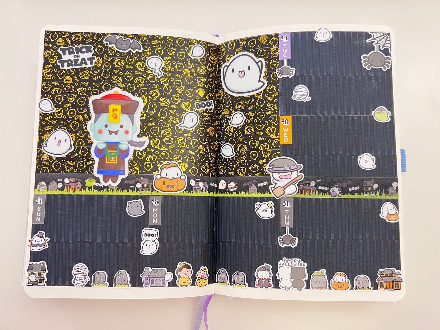Customer photo review of Spooky Jack-o-Lanterns Sticker Sheet