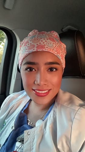 Customer photo review of Scrub Hat - Smiley Stars