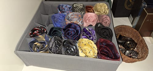 Customer photo review of Qoolish Pack of  2 Grey Drawer Organizers: Drawer Dividers