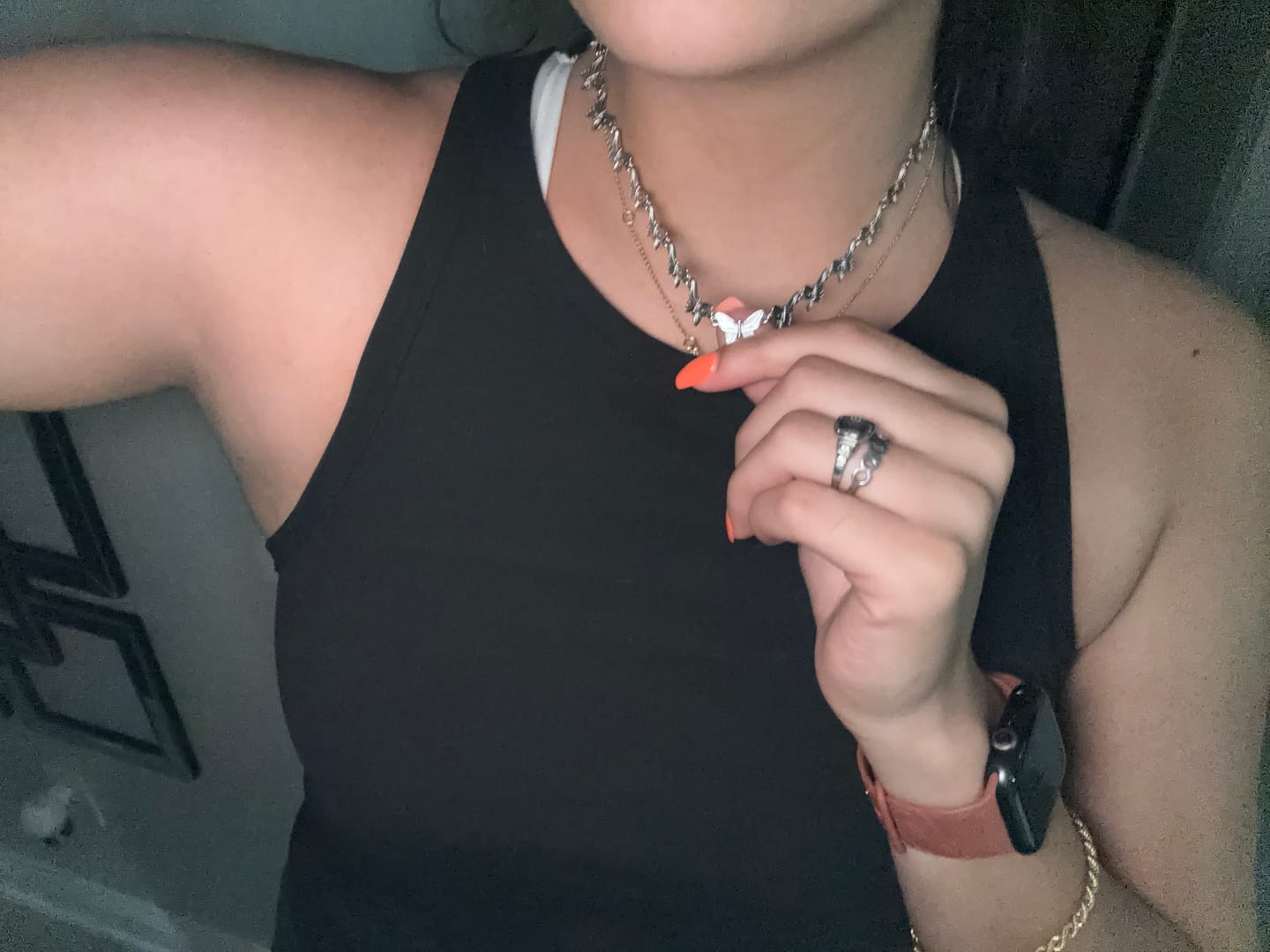 Customer photo review of BUTTERFLY NECKLACE