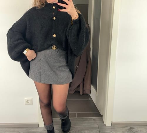 Customer photo review of 4er Pack Oversized Cardigan "CozyGlam" Light Grey, Creme, Black, Beige