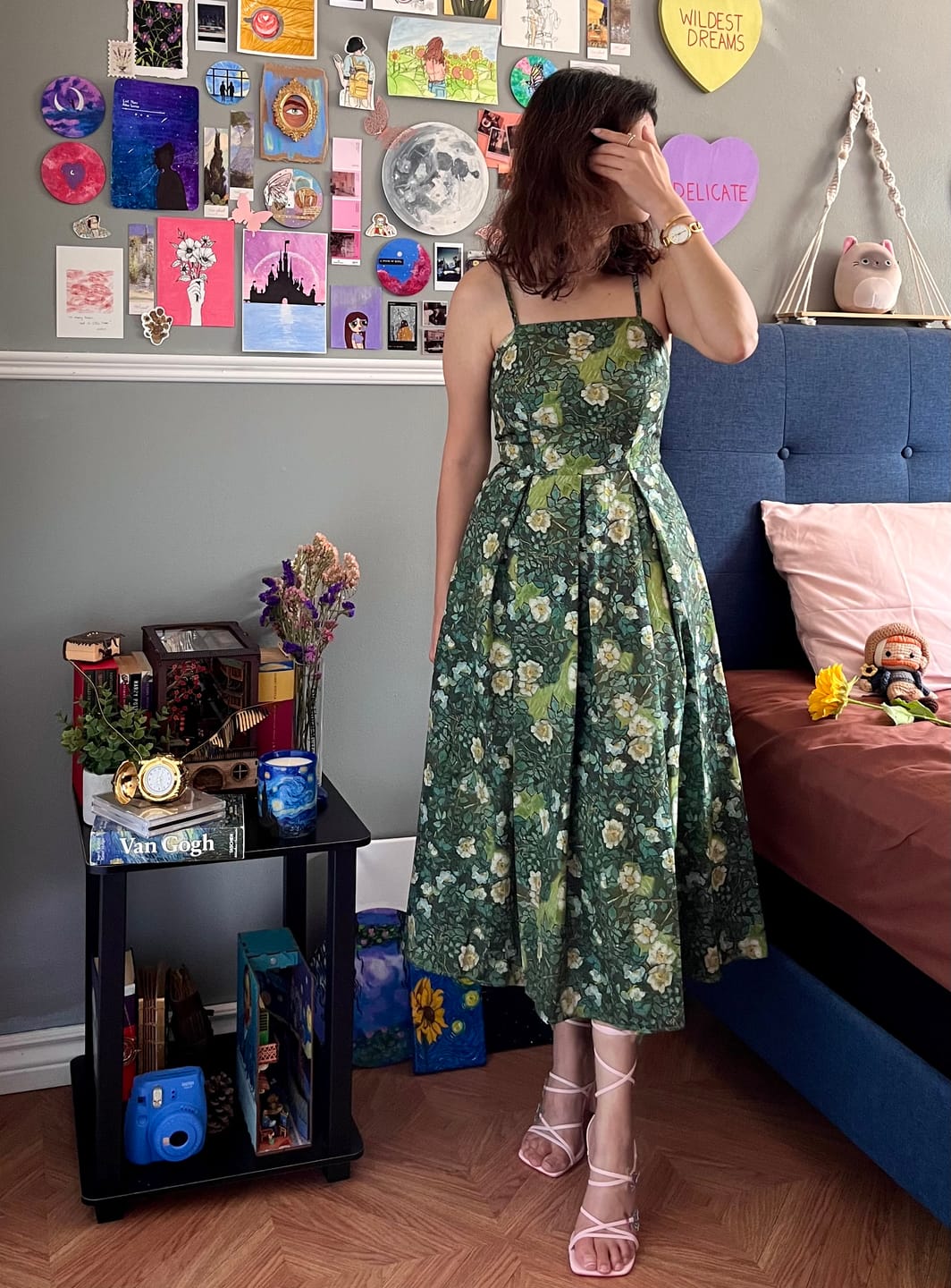 Customer photo review of Wild roses, Van Gogh strap Dress