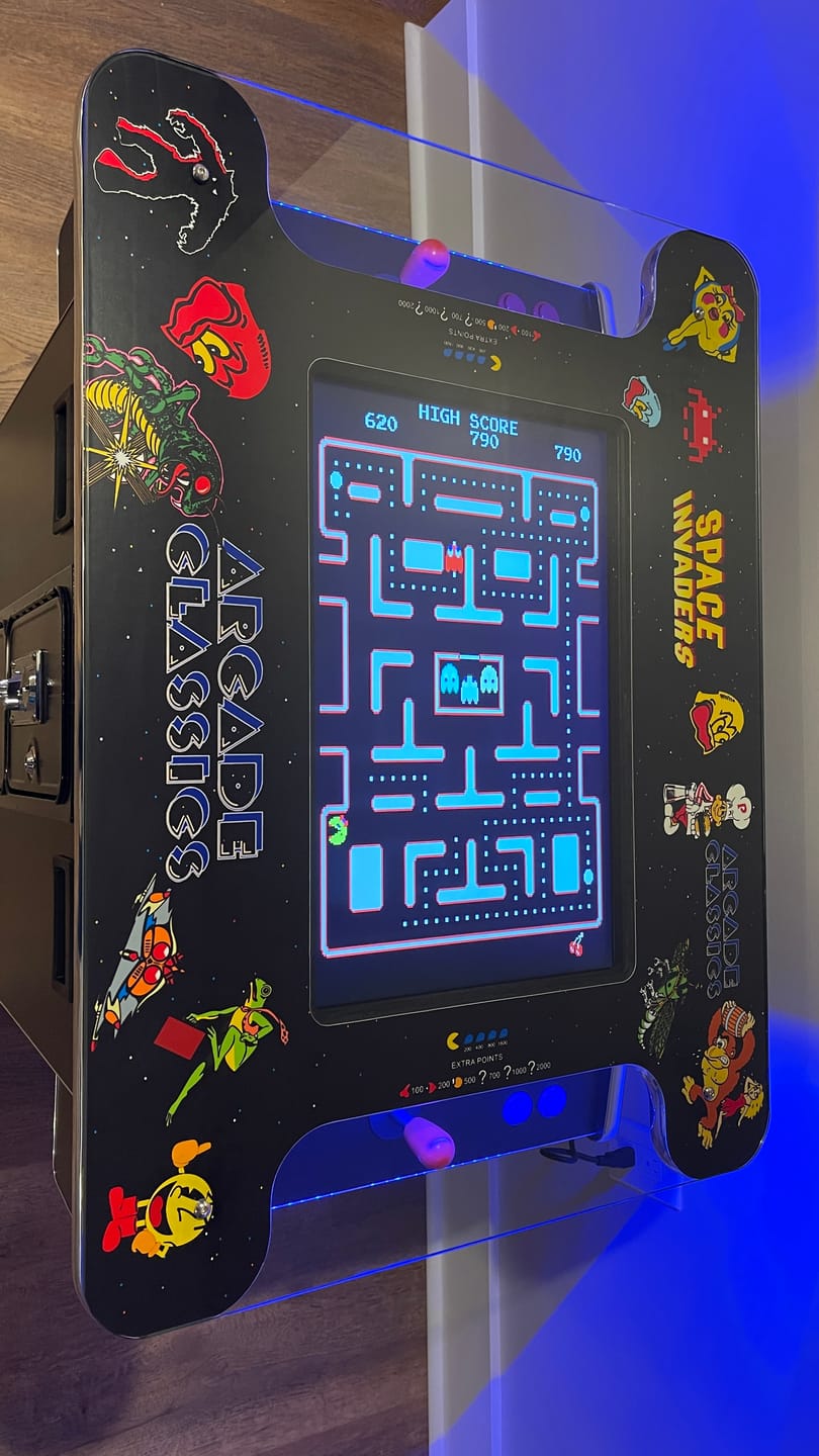 Customer photo review of Commercial Grade 60 games in 1 Arcade Commercial Cocktail Table Machine Retro Multi-cade LED