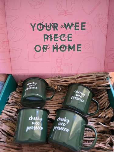 Customer photo review of Cheeky Wee Prosecco Enamel Mug
