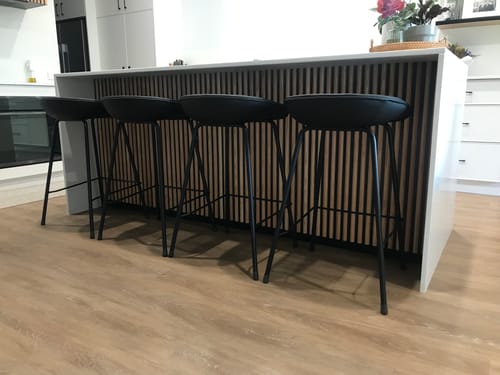 Customer photo review of Zac Leatherette Kitchen Bar Stool in Black