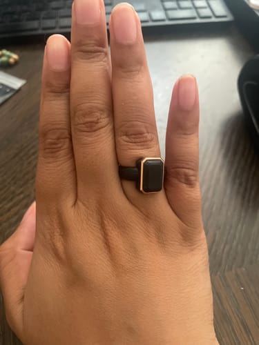 Customer photo review of NEW! Silicone Rings Emerald Collection with Metal Frame