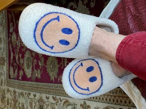Customer photo review of Happy Face Slippers