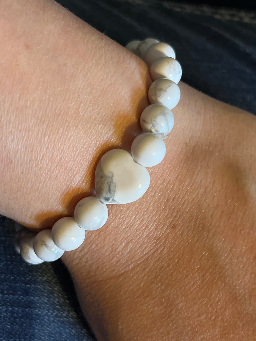 Customer photo review of White Howlite Bracelet