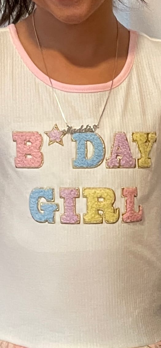 Customer photo review of Sterling Silver Classic Name Necklace