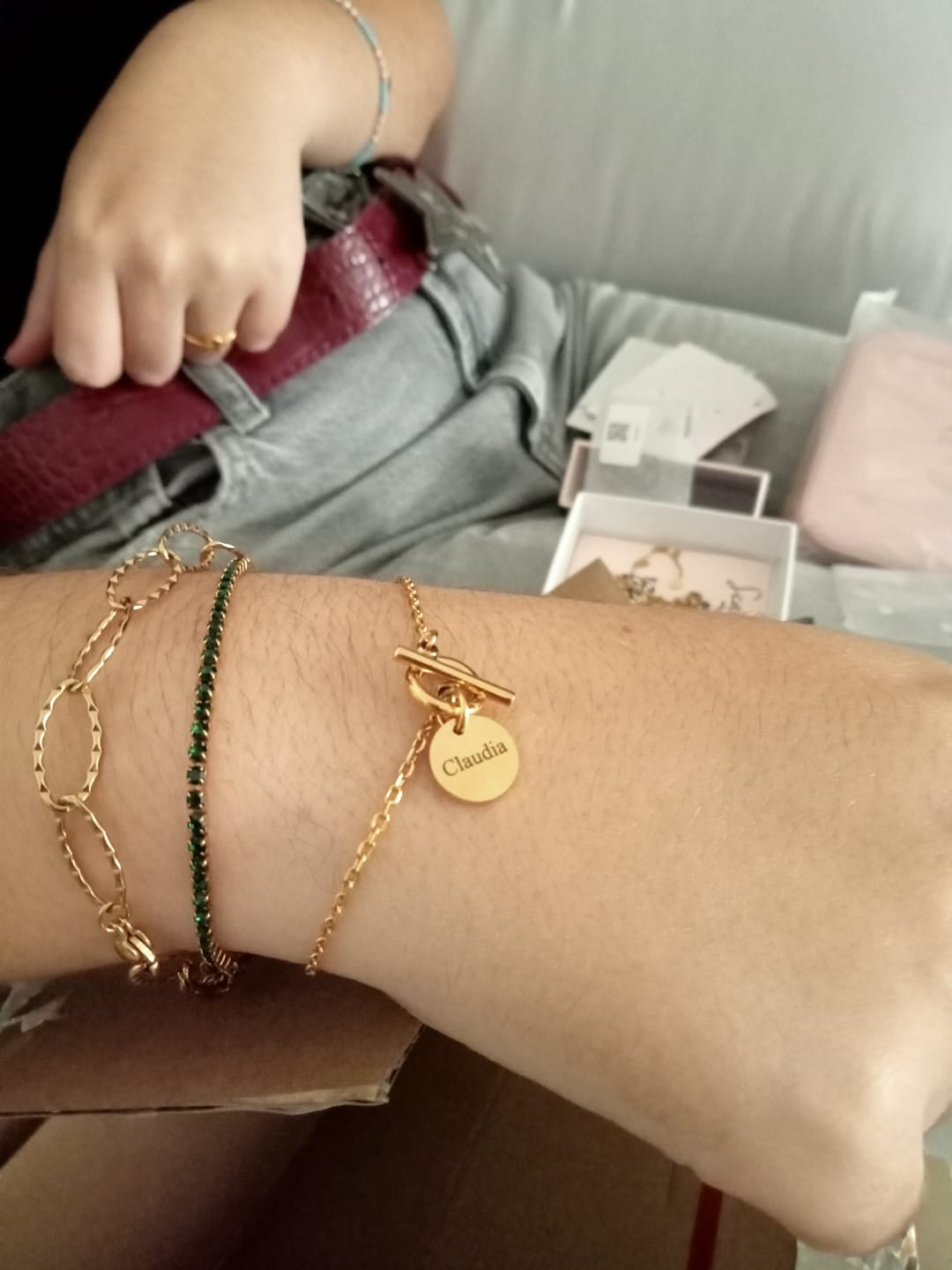 Customer photo review of Pulsera Coraje ~ Personalizable