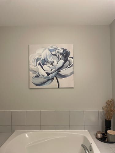 Customer photo review of 'Blue Bloom' Framed Canvas