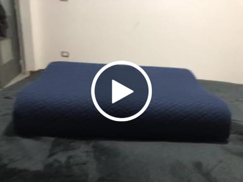 Customer video review of Hard Curved Latex Pillow