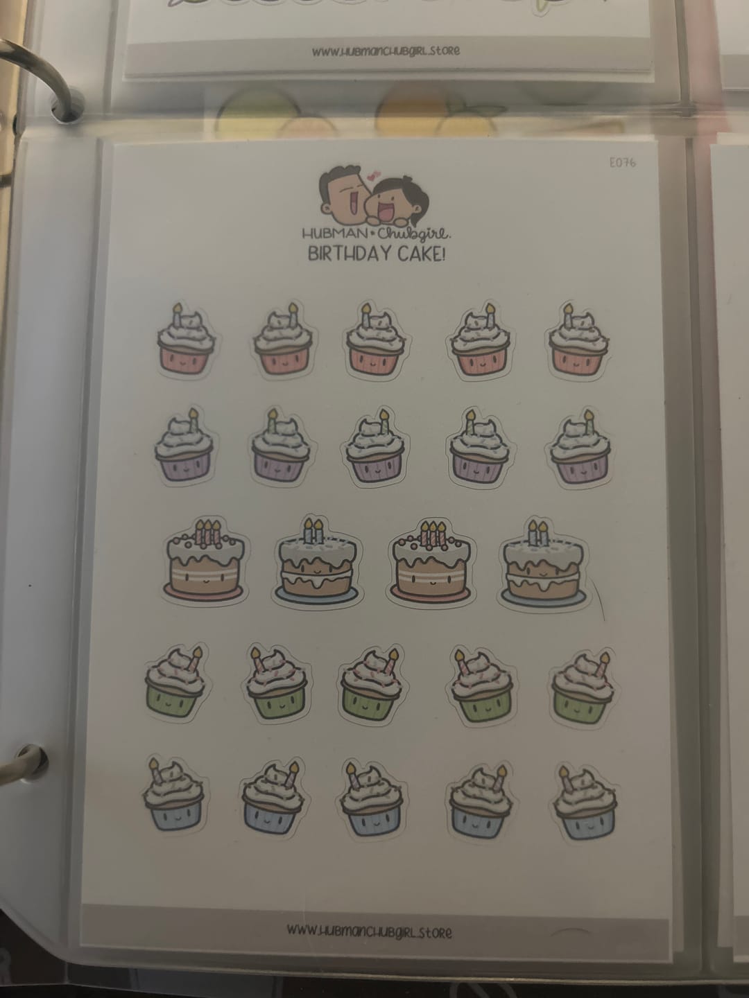 Customer photo review of Birthday Cake! Planner Stickers
