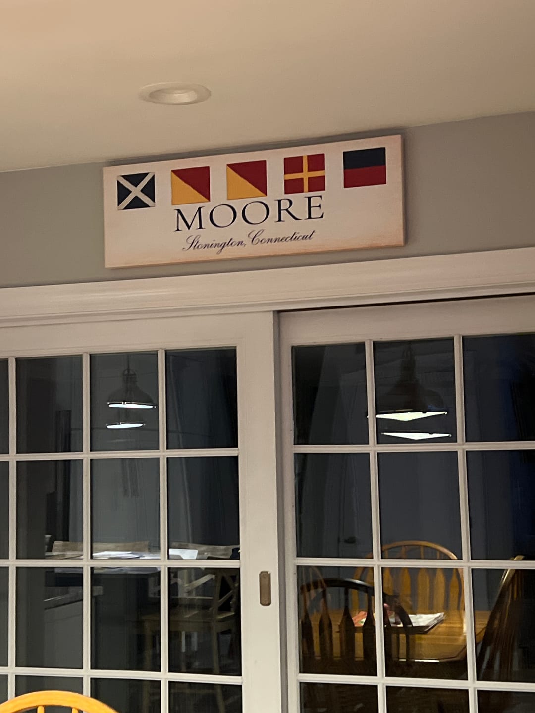 Customer photo review of Personalized Nautical Flags Wall Decor
