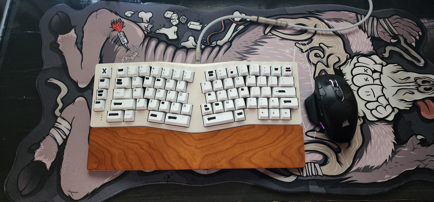 Customer photo review of Wendigo - Limited Edition - Large Cloth Desk Pad