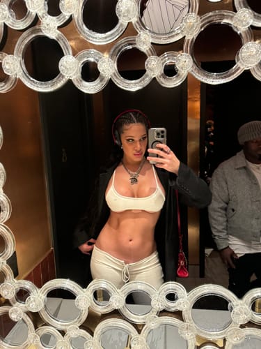 Customer photo review of EGO BRA (WHITE LEATHER)