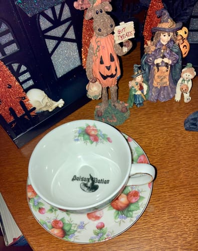 Customer photo review of Poison Potion Floral Tea Cup and Saucer