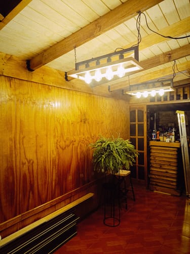 Customer photo review of Lampara Modelo Ares Metal y Madera Industrial