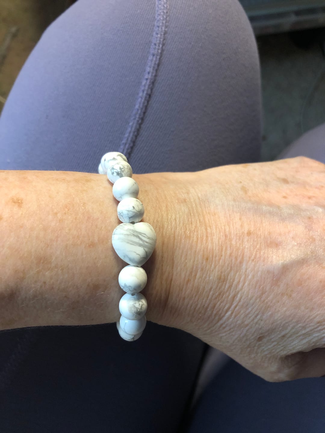 Customer photo review of White Howlite Bracelet