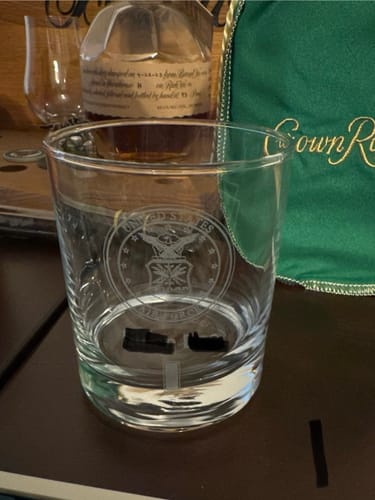 Customer photo review of U.S. Air Force Engraved Customized Rank Whiskey Glass