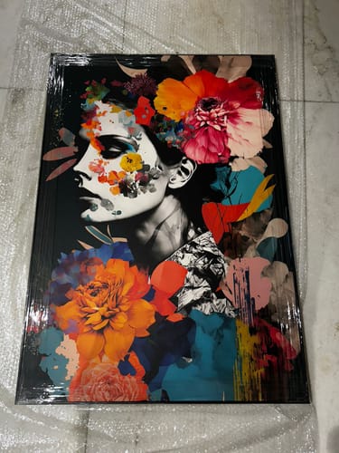 Abstract Multimedia Woman Canvas Painting Review