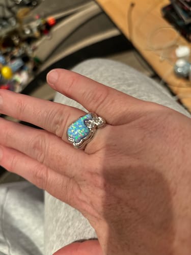Customer photo review of Cry Me a River Blue Opal Silver