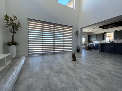 Customer photo review of SmartWings Motorized Zebra Shades Translucent 95mm