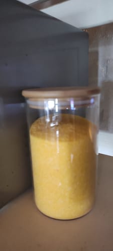 Customer photo review of Frasco Contenedor Sakura De Vidrio Con Tapa De Bamboo 1 L