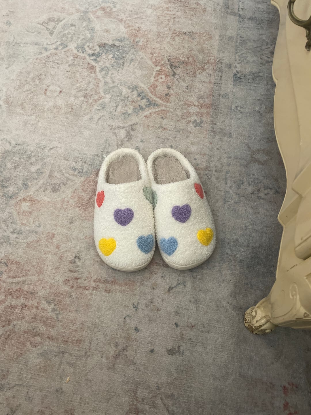 Customer photo review of Zia Colorful Heart Slippers