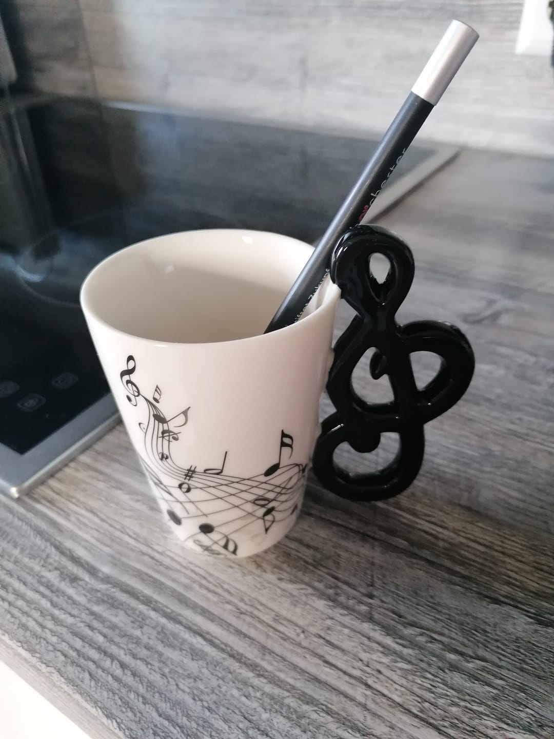 Customer photo review of Originelle Tasse – Violinschlüssel